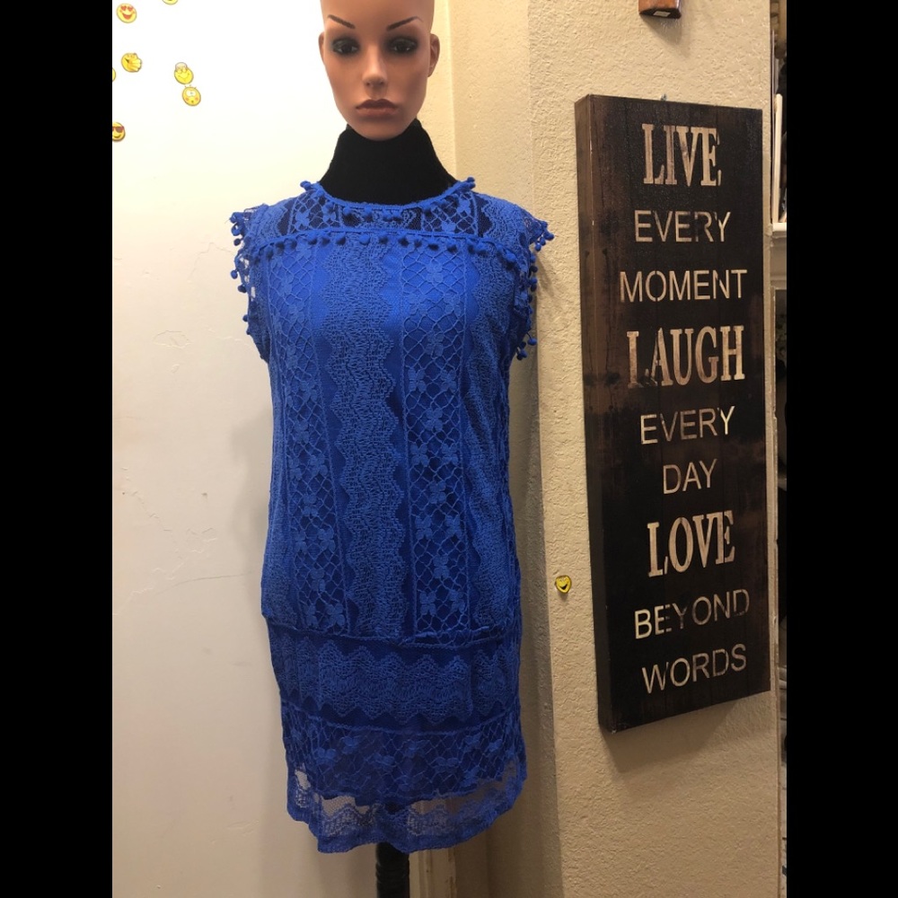 New Blue Lacy Lined Sexy Dress!!!